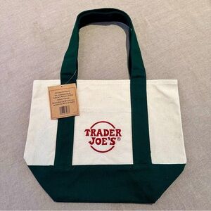 Dark Green Trader Joe’s Mini Canvas Tote Bag